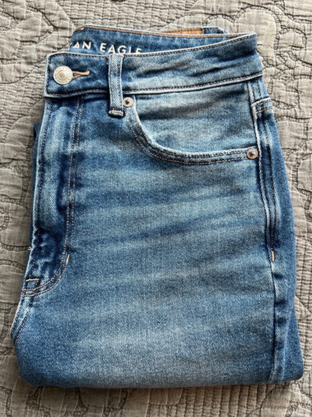 American Eagle Stretch Highest Waist Mom Jean Long